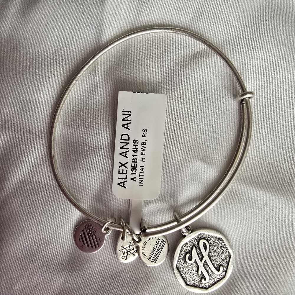 Alex and Ani Initial H Charm Bracelet